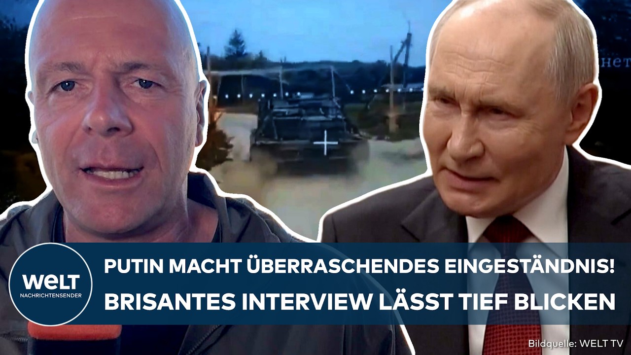 Putin Interview Ukraine – Wladimir Putin spricht vor Kameras – Putin Interview über den Ukraine-Krieg und Friedensbedingunge…