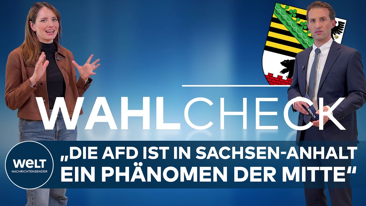 AfD Sachsen-Anhalt – Wahlplakate zur Landtagswahl in Sachsen-Anhalt mit AfD-Motiven auf einer Straße in Magdeburg