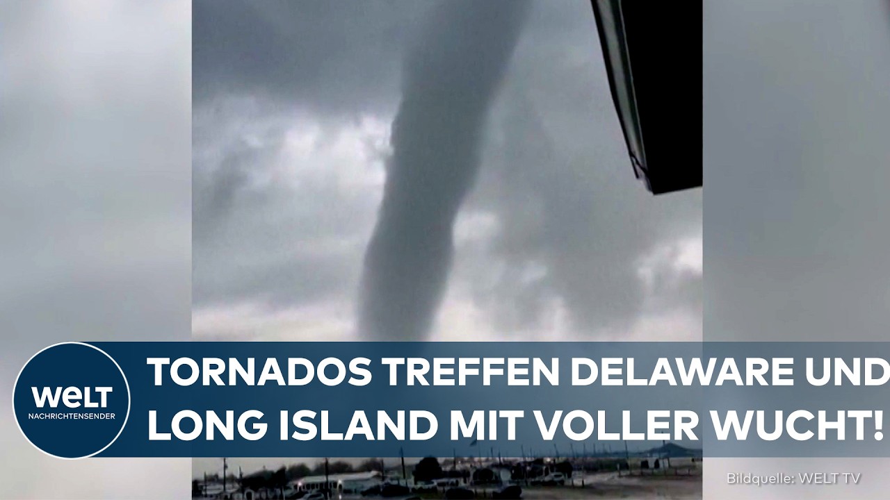 Tornado Delaware – Zerstörte Gebäude und abgedeckte Dächer nach dem Tornado in Delaware, Aufräumarbeiten in Dover