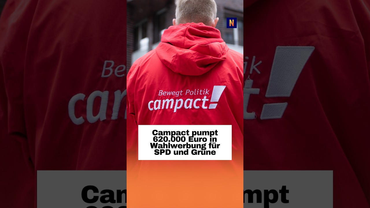 Campact-Logo auf einem Wahlkampfplakat – Campact Wahlwerbung für SPD und Grüne in Sachsen-Anhalt
