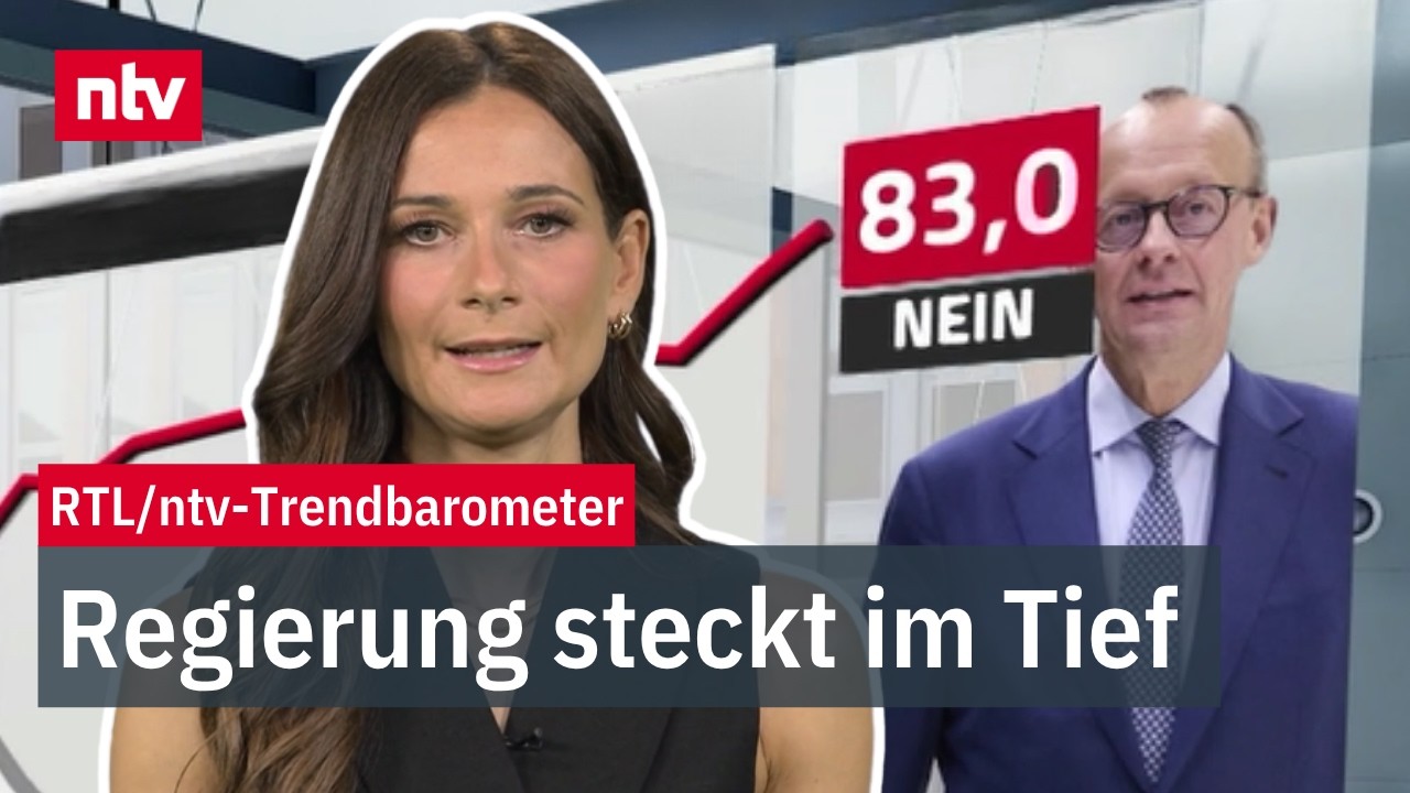 Friedrich Merz am Rednerpult im Bundestag – Merz Kanzler Umfrage auf Rekordtief laut Forsa