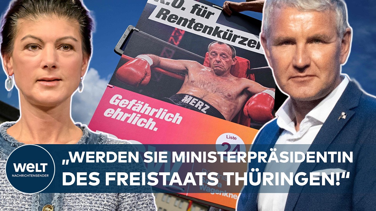 Höcke Wagenknecht Thüringen – Björn Höcke und Sahra Wagenknecht – AfD-Angebot für Thüringen Ministerpräsidentin sorgt für Au…
