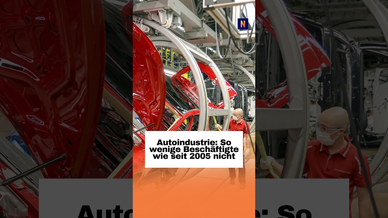 Leeres Automobilwerk in Deutschland – Autoindustrie Beschäftigung auf Tiefstand seit 2005