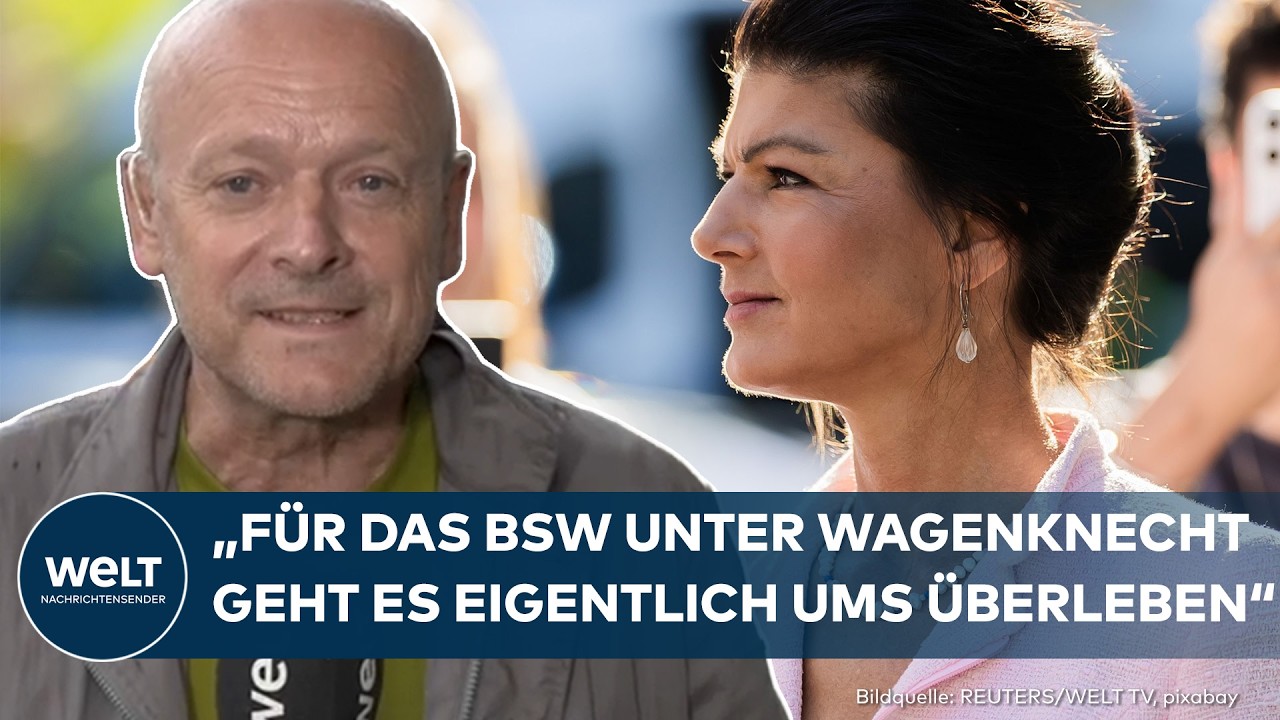 BSW Sachsen-Anhalt – Sahra Wagenknecht beim BSW-Wahlkampfauftakt in Sachsen-Anhalt auf dem Marktplatz in Dessau-Roßlau