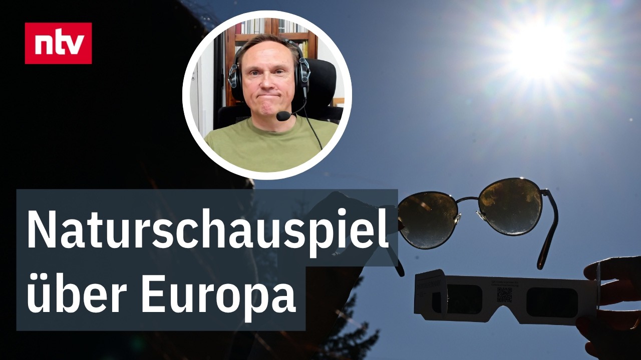 Partielle Sonnenfinsternis am Himmel – der Mond bedeckt einen Teil der Sonne bei der Sonnenfinsternis 2026