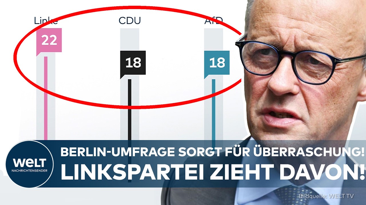 Wahlplakate in Berlin zur Abgeordnetenhauswahl – aktuelle Berlin-Umfrage zeigt Linkspartei vorne