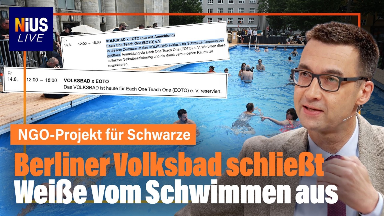 Temporäres Volksbad Berlin am Rosa-Luxemburg-Platz vor der Volksbühne im Sommer 2025