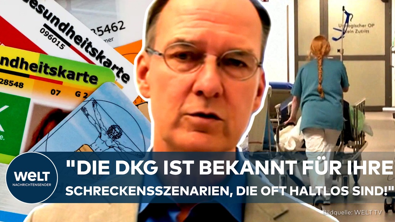 Florian Landz, Sprecher des GKV-Spitzenverbands, spricht über die geplante Krankenkassen Fusion und Gesundheitsreform in Deu…
