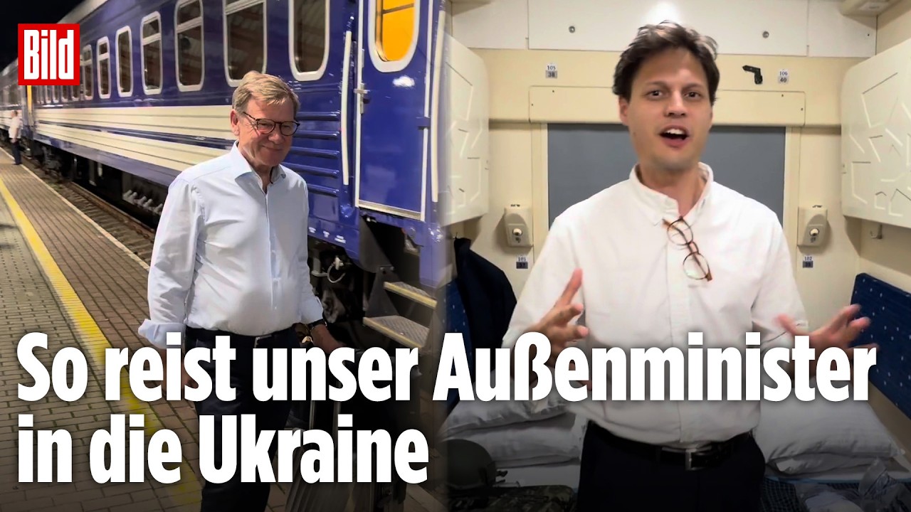 Wadephul Ukraine Reise – Außenminister Wadephul reist per Schlafzug der ukrainischen Staatsbahn auf seiner Ukraine Reise nac…
