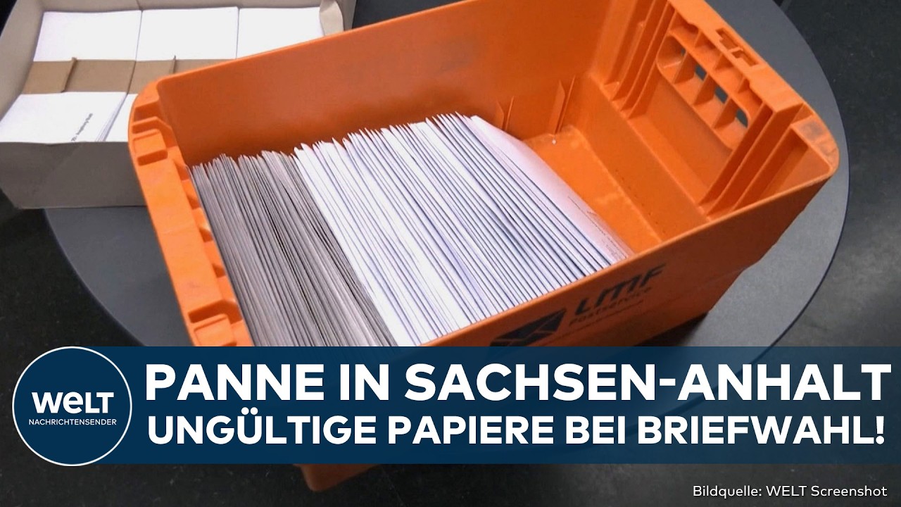 Briefwahlunterlagen liegen auf einem Tisch – Briefwahl-Panne in Sachsen-Anhalt mit doppelt versendeten Wahlscheinen
