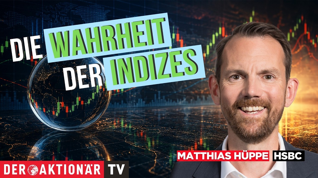 Grafische Darstellung eines Indexvergleichs zwischen DAX, Dow Jones und S&P 500 auf einem Börsenmonitor