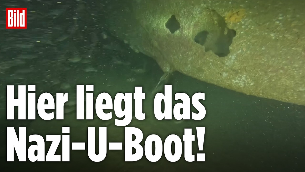 U-Boot U-672 – Rostiges Wrack des deutschen U-Boots U-672 auf dem Grund des Ärmelkanals in 70 Metern Tiefe