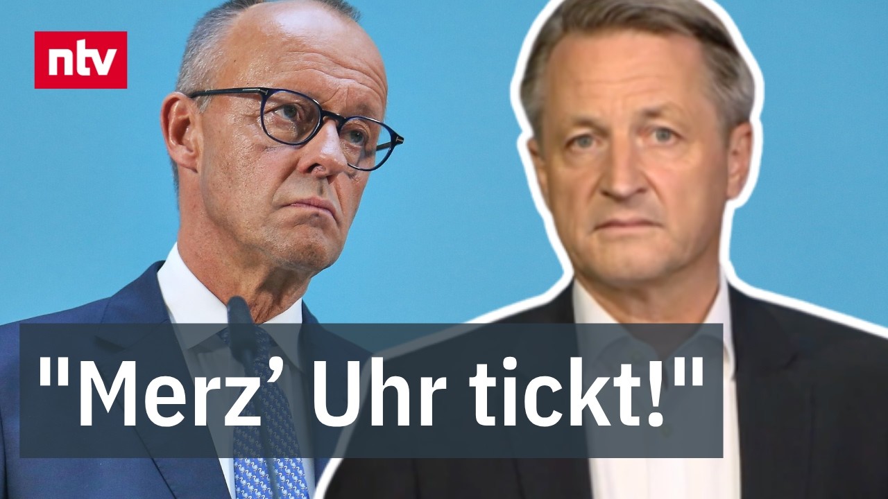 Friedrich Merz am Rednerpult im Bundestag, politischer Druck durch Landtagswahlen und sinkende Umfragewerte