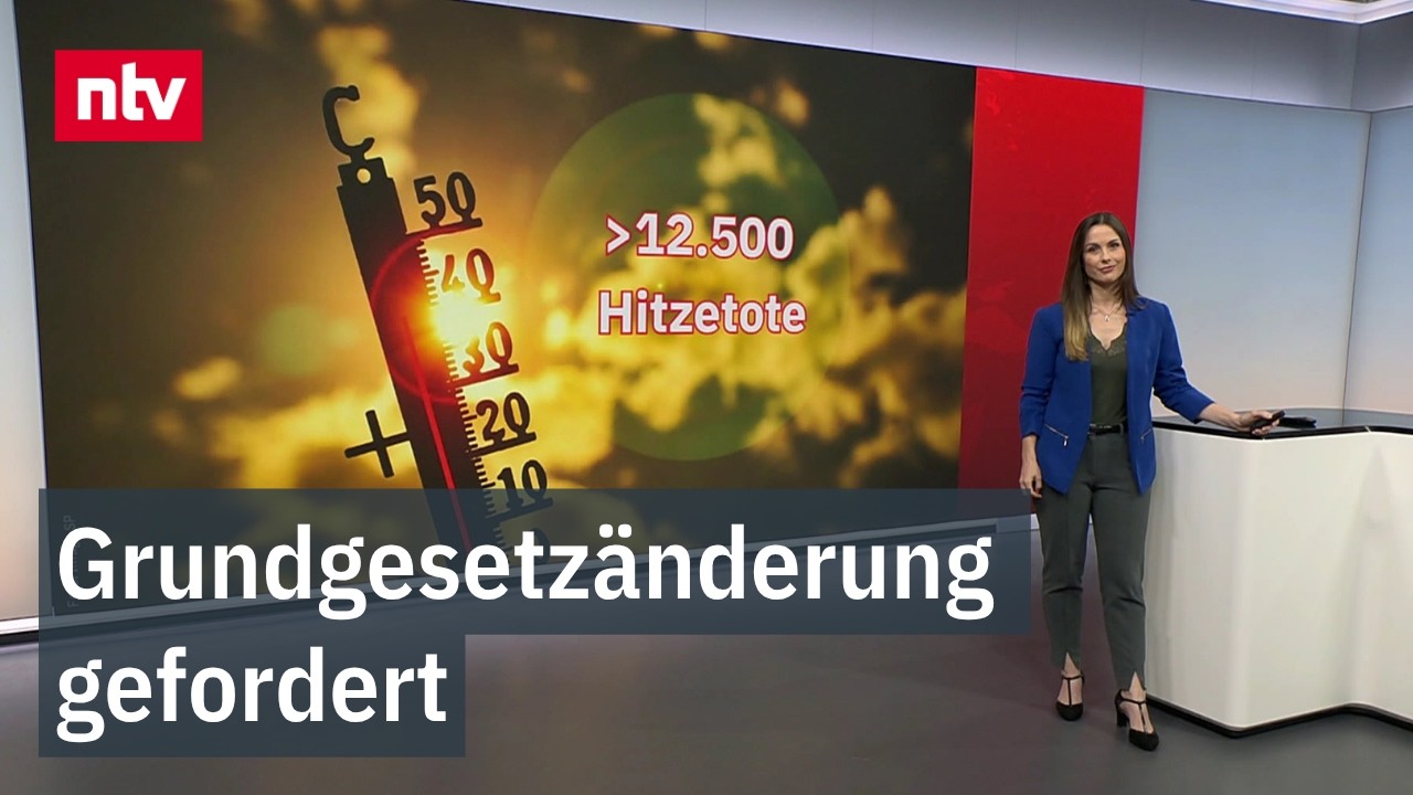 Thermometer in praller Sonne zeigt extreme Hitze – Symbol für den SPD-Hitzeschutzplan in Deutschland
