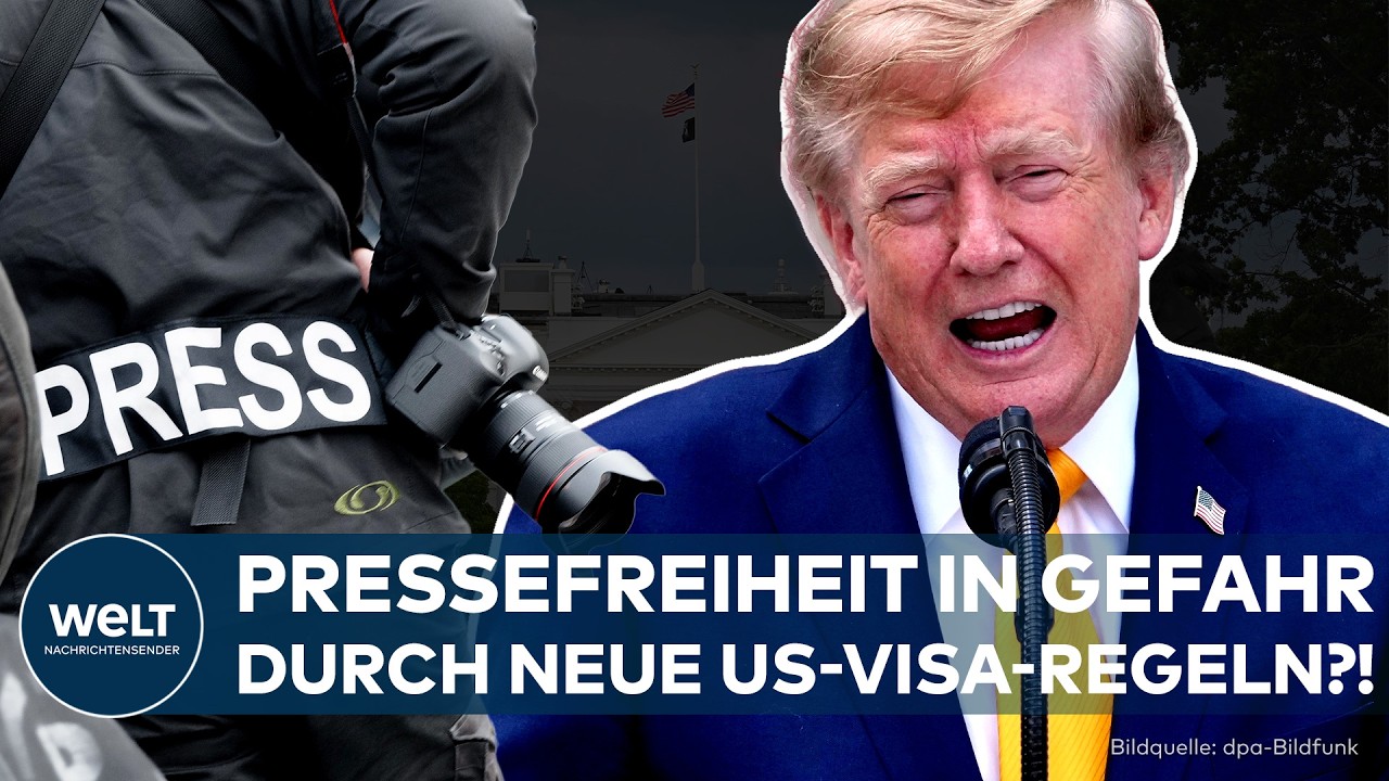 Visa-Regeln Journalisten USA – Kameramann mit Presseausweis vor dem Weißen Haus – Visa-Regeln für Journalisten in den USA