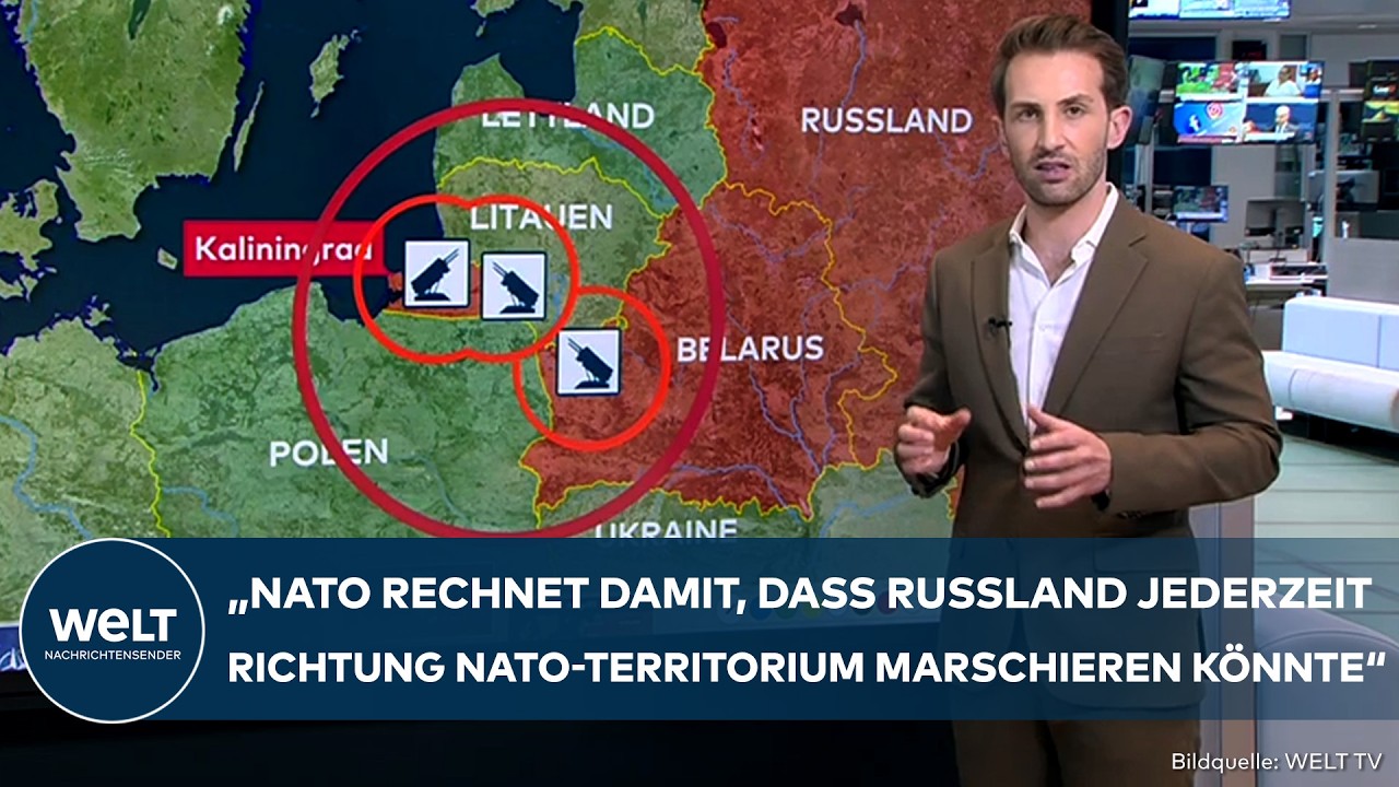 NATO-Verteidigung Baltikum – NATO-Soldaten und Militärfahrzeuge beim Manöver im Baltikum zur Vorbereitung der NATO-Verteidig…