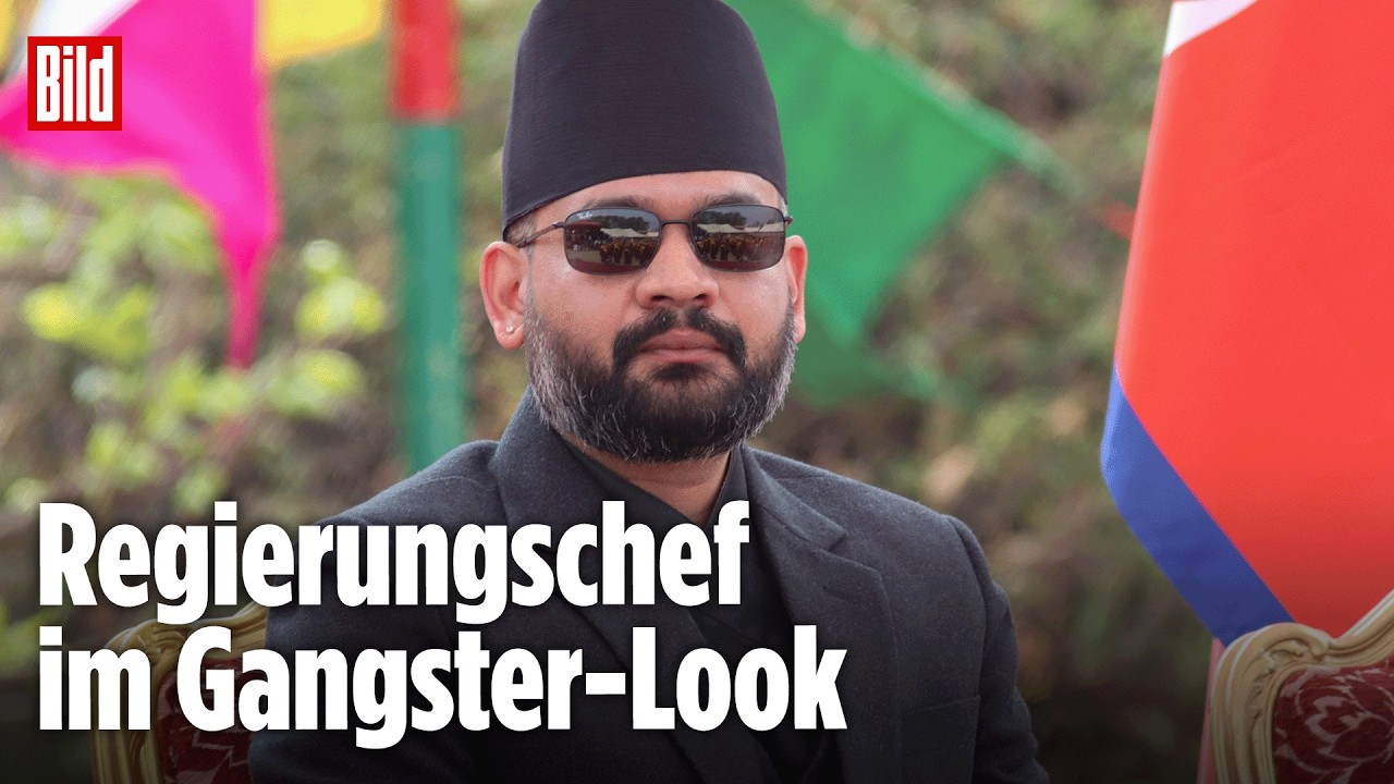 Balen Shah Nepal – Balen Shah, Nepals Premierminister und Ex-Rapper, mit seiner markanten schwarzen Sonnenbrille bei einem o…