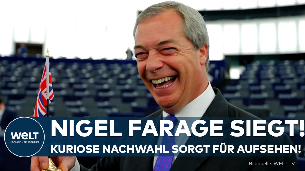 Nigel Farage Nachwahl – Nigel Farage feiert seinen Sieg bei der Nachwahl in Großbritannien und kehrt ins Parlament zurück
