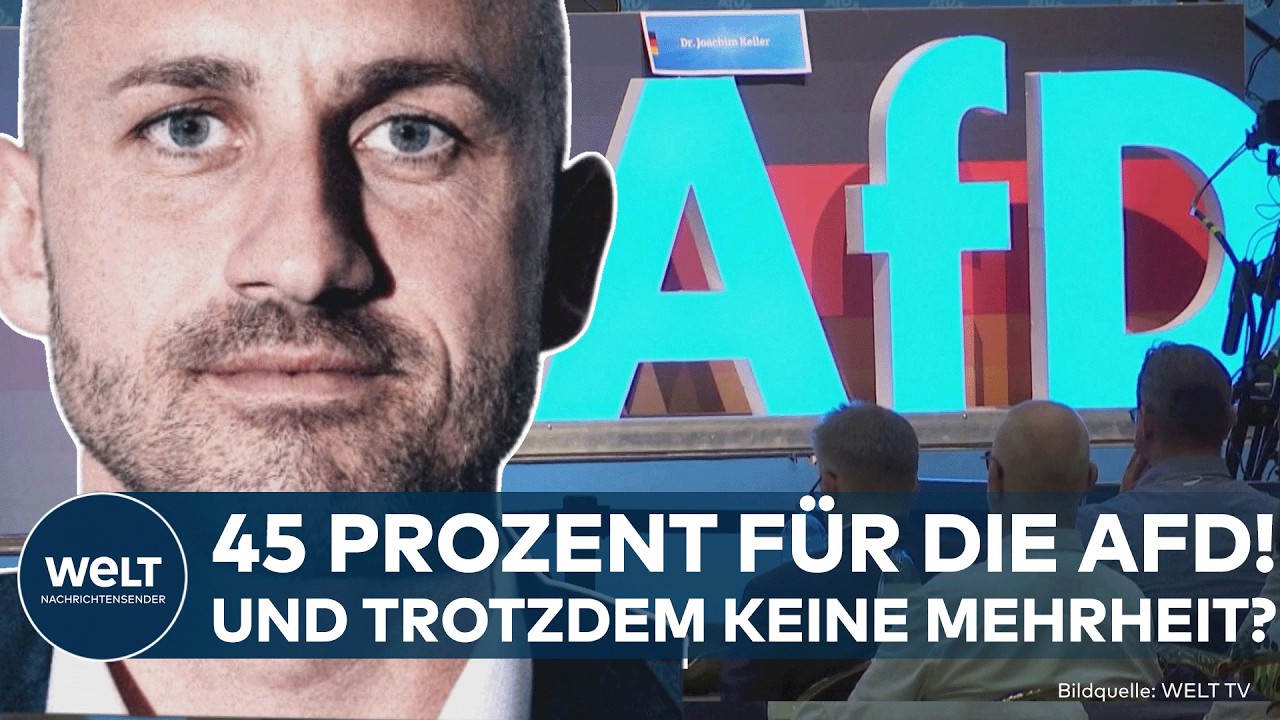 AfD-Spitzenkandidat Ulrich Segmund beim Wahlkampf zur Landtagswahl Sachsen-Anhalt vor Unterstützern