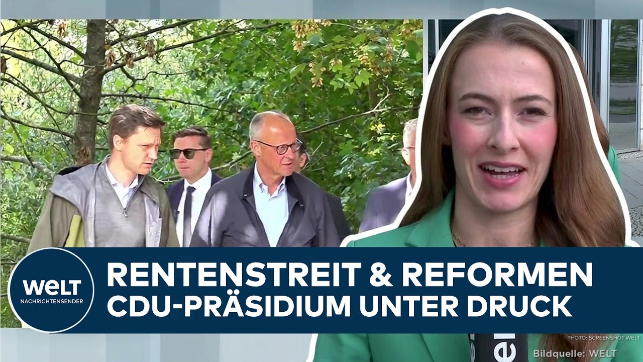 Friedrich Merz vor dem Konrad-Adenauer-Haus beim CDU-Präsidium zur Rentenreform-Debatte