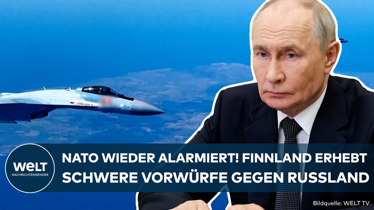 Luftraumverletzung Finnland – Finnisches Militärflugzeug überwacht den Luftraum über der Ostsee nach mutmaßlicher Luftraumve…