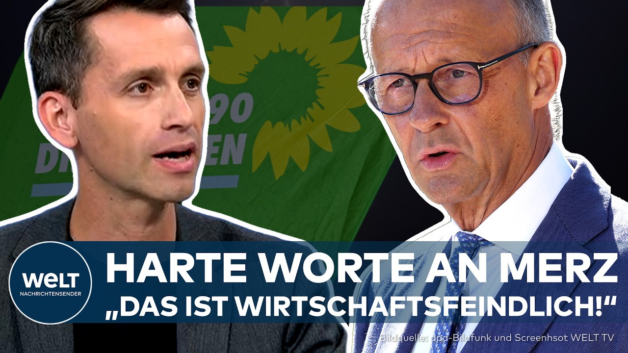 Klimapolitik wirtschaftsfeindlich – Grünen-Politiker Andreas Audretsch im Studio, kritisiert Klimapolitik der Bundesregierun…
