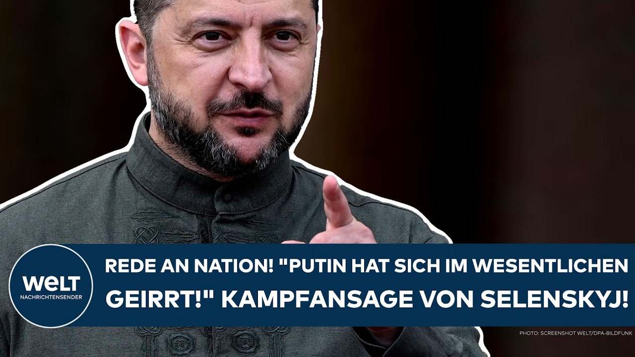 Selenskyj spricht am Ukraine Unabhängigkeitstag vor internationalen Vertretern in Kiew unter strengen Sicherheitsvorkehrungen