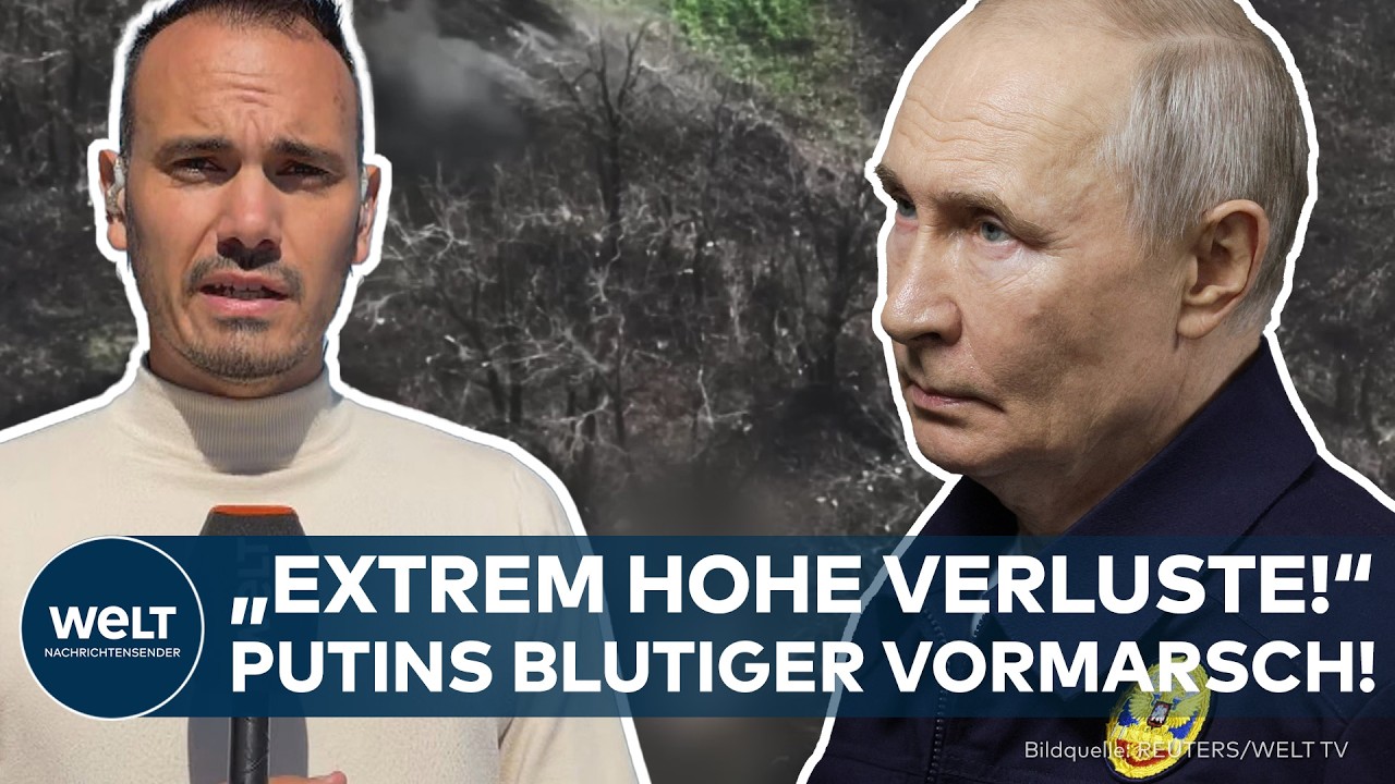 Donbas Offensive – Ukrainischer Soldat beobachtet die Front im Donbas – Donbas-Offensive mit hohen russischen Verlusten