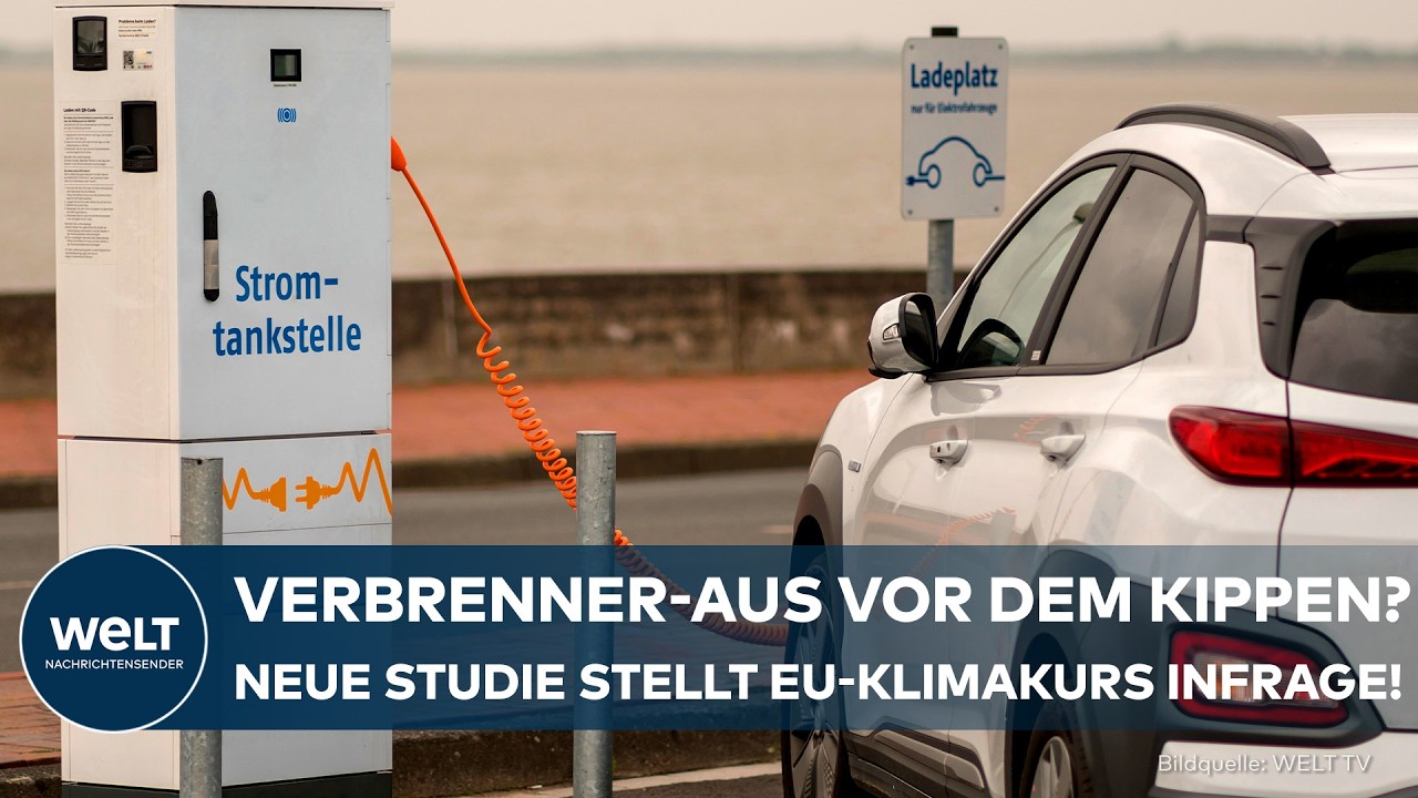 Klimabilanz E-Auto – Elektroauto an einer Ladesäule – Diskussion um die Klimabilanz von E-Autos und das EU-Verbrenner-Aus