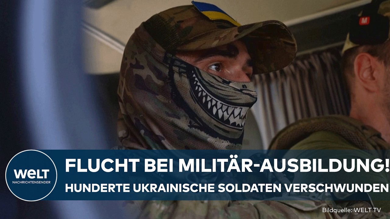 ukrainische Soldaten fliehen – Ukrainische Soldaten bei der Militärausbildung in Deutschland – viele fliehen von den Ausbild…
