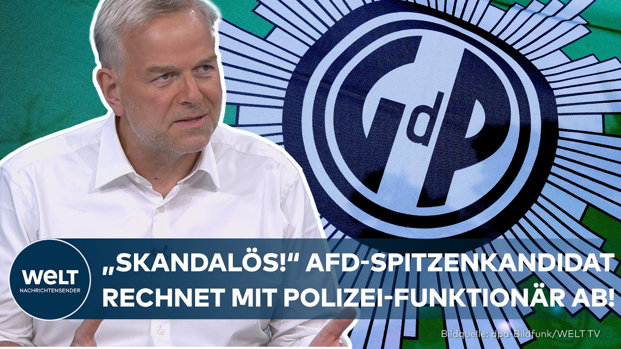 Erik Holm, AfD-Spitzenkandidat, im TV-Studio – Debatte über AfD Regierung Sachsen-Anhalt und Neutralität staatlicher Institu…
