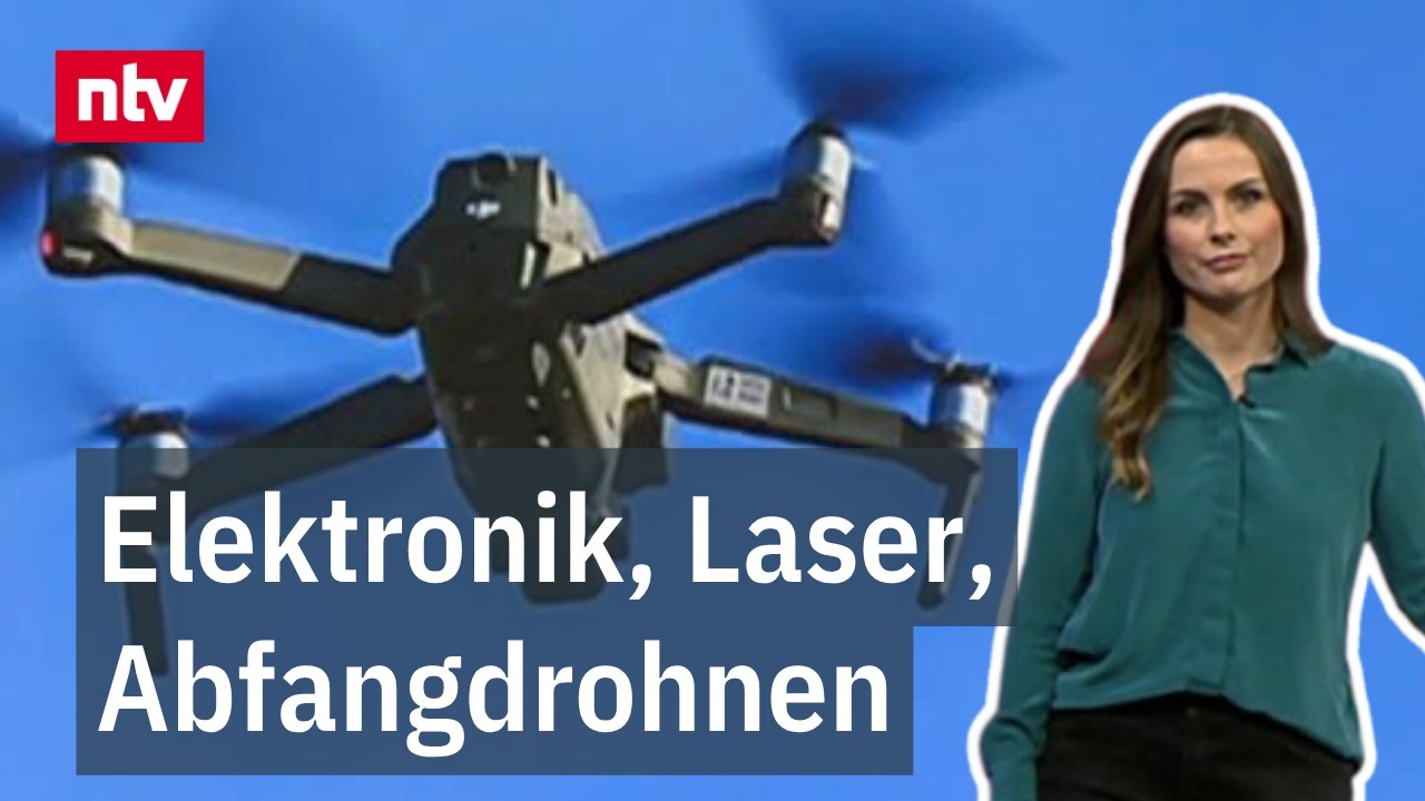 Illustration eines Drohnenabwehrsystems mit Laserstrahl – Drohnenabwehr in Israel und der Ukraine im Vergleich