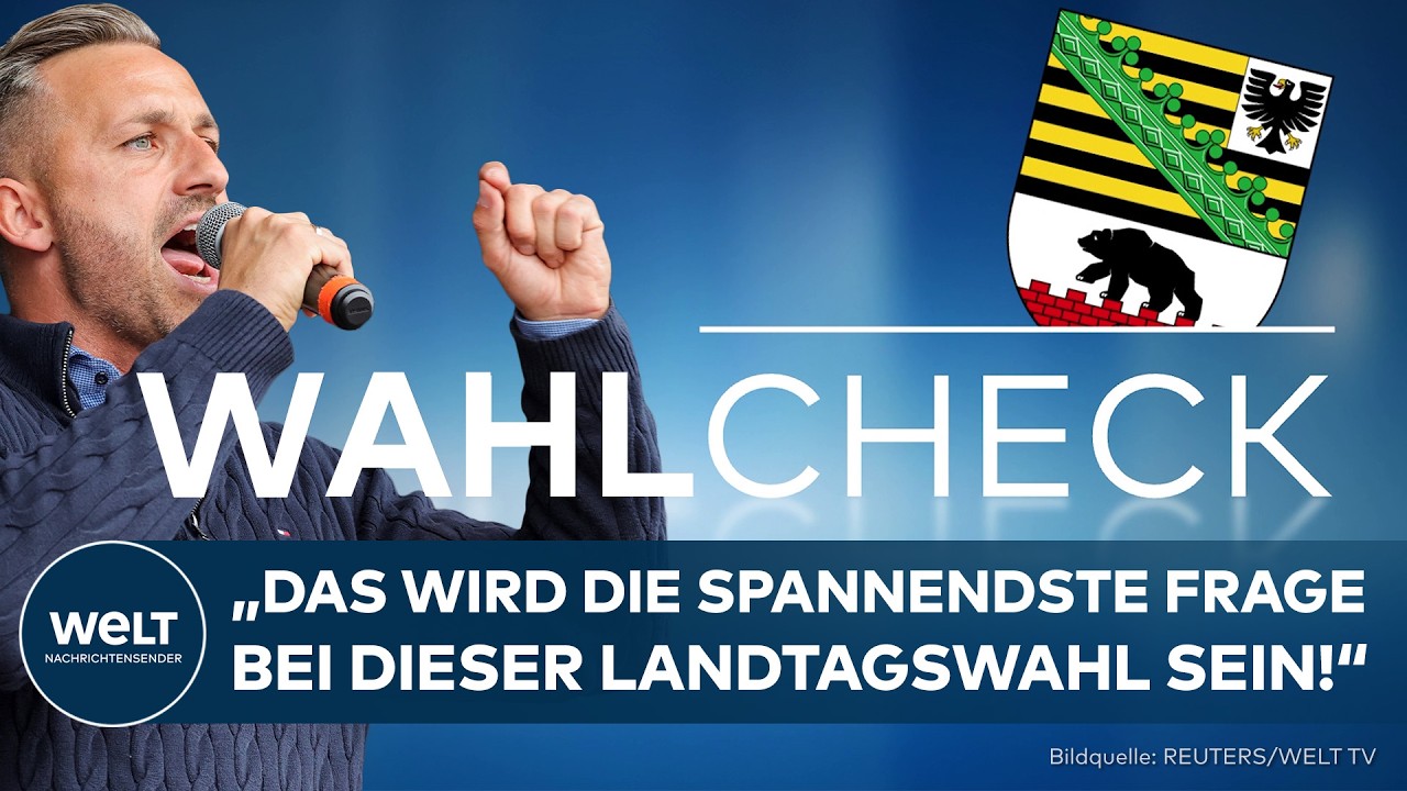 Wahlplakate zur Landtagswahl Sachsen-Anhalt mit AfD- und CDU-Kandidaten im Vergleich