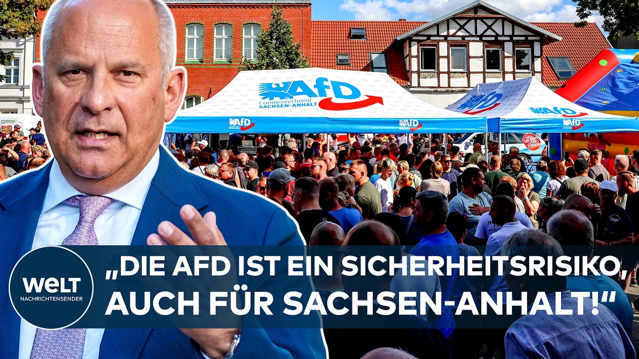 Roman Poseck, CDU-Innenminister Hessen, spricht über AfD Verfassungsschutz und Sicherheitsrisiken in Sachsen-Anhalt