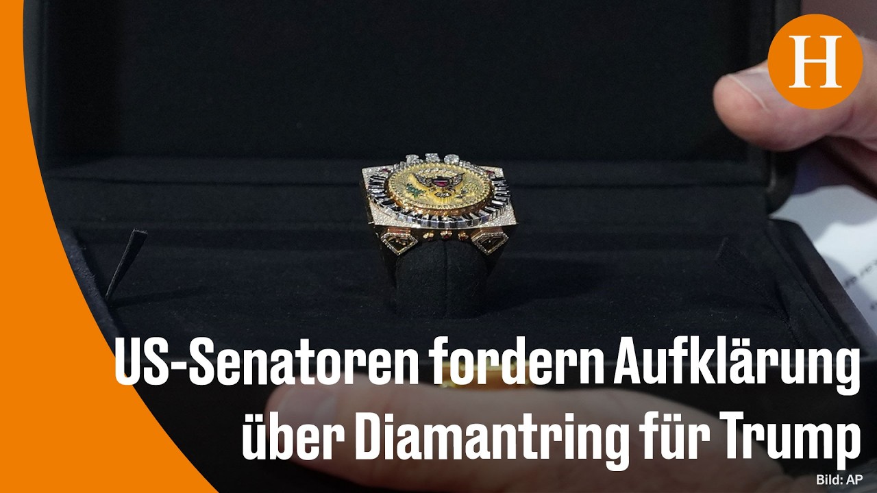 Diamantring Trump – Mit 321 Diamanten besetzter Goldring – Geschenk der belgischen Diamantenindustrie an US-Präsident Trump