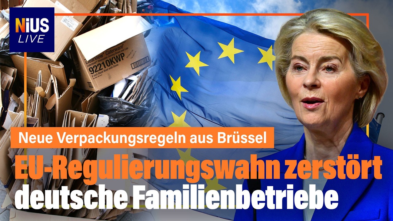 Gestapelte Verpackungskartons in einem kleinen Betrieb – Symbol für die EU-Verpackungsverordnung und ihre Bürokratielasten