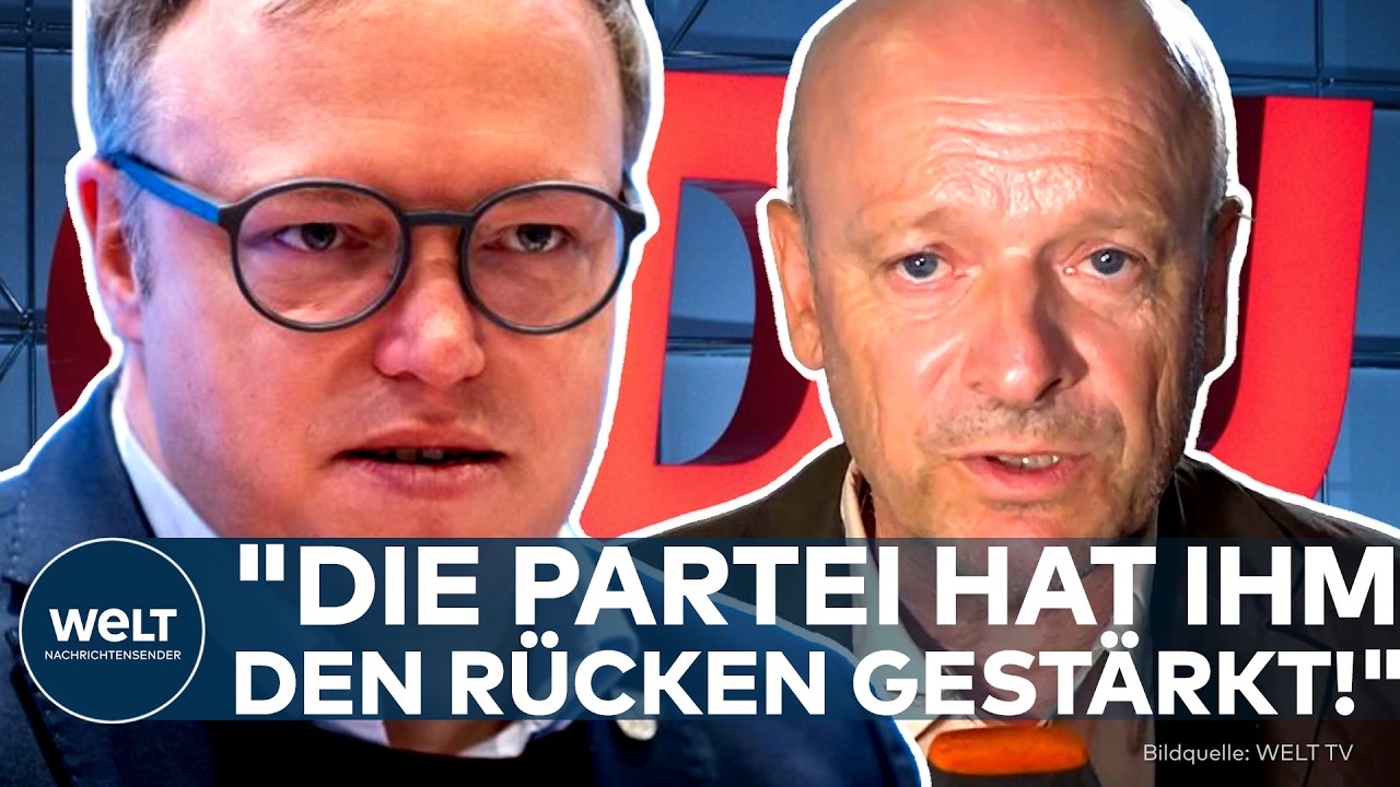 Misstrauensvotum Mario Voigt – Mario Voigt spricht auf dem CDU-Landesparteitag in Eisenach zum Misstrauensvotum in Thüringen