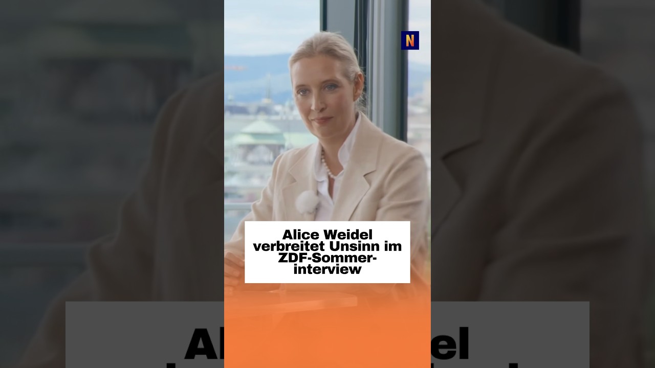 ZDF-Sommerinterview Weidel – Alice Weidel beim ZDF-Sommerinterview, im Hintergrund das ZDF-Studio – Faktencheck zur Einbürge…