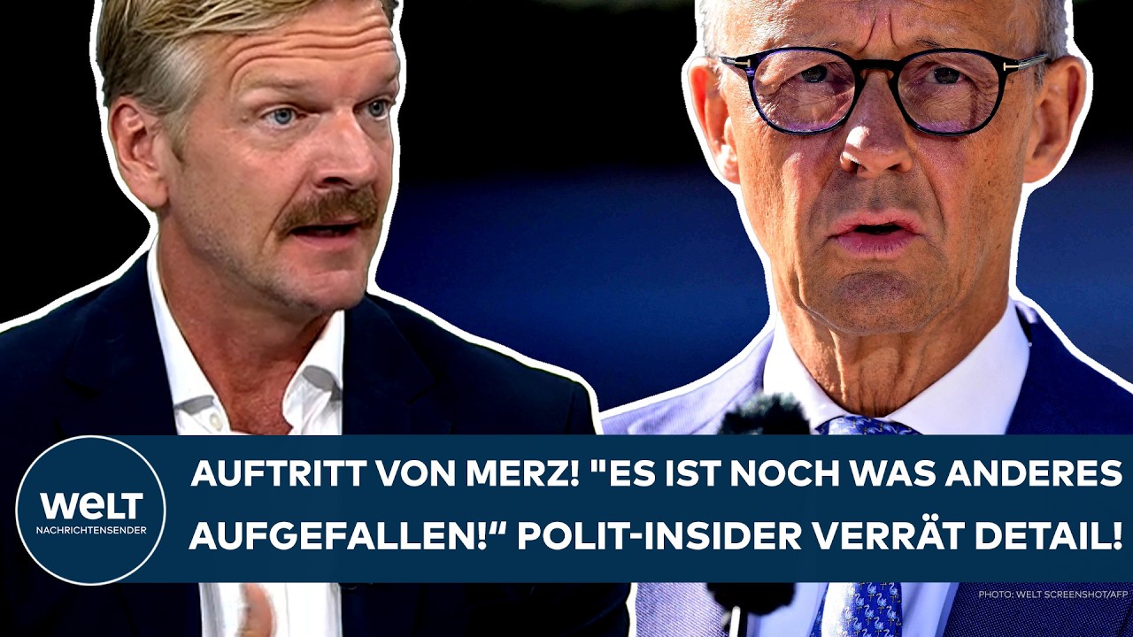 Friedrich Merz Auftritt – Bundeskanzler Friedrich Merz beim Statement vor dem Siemens-Treffen mit CEO Roland Busch
