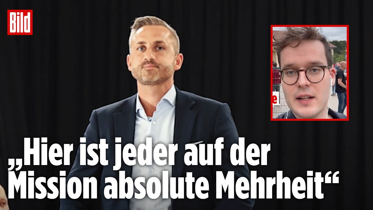 AfD Sachsen-Anhalt – Ulrich Siegmund spricht auf einer AfD-Wahlkampfveranstaltung in Sachsen-Anhalt vor jubelndem Publikum