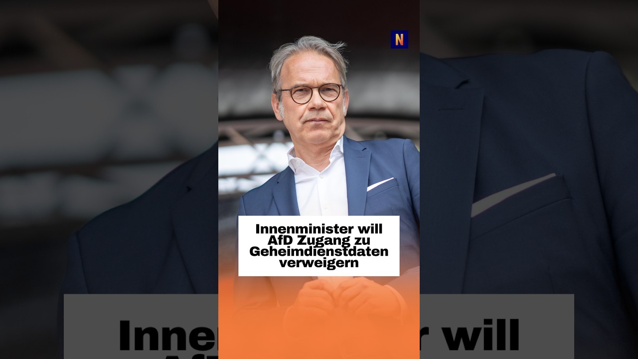 Geheimdienstdaten AfD – Thüringens Innenminister Georg Meer fordert, AfD-Regierung Zugang zu Geheimdienstdaten zu verweigern