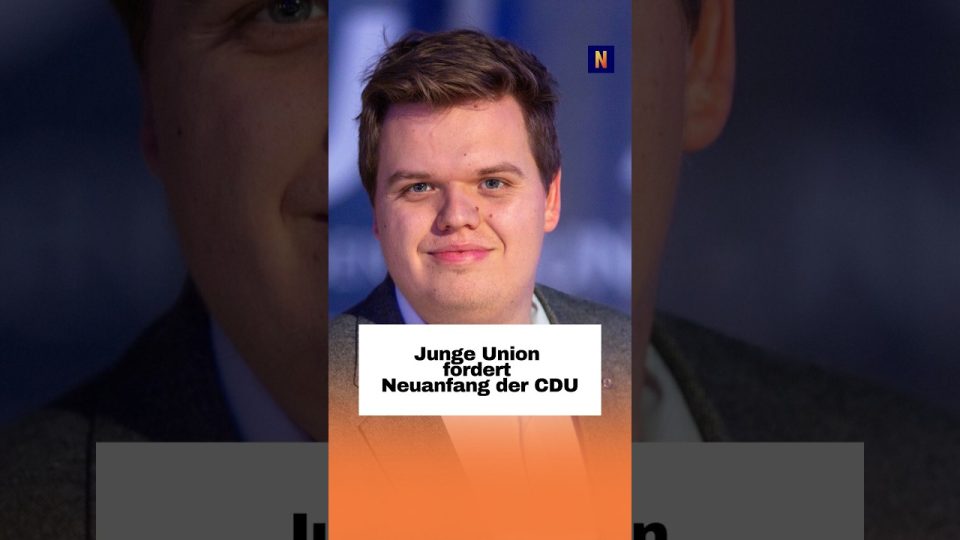 Junge Union CDU Neuanfang – Junge Union Mitglieder bei einer Veranstaltung fordern den Neuanfang der CDU nach Wahlniederlagen