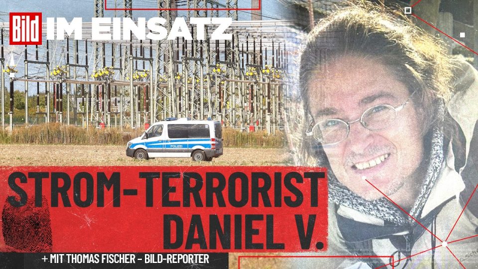 Stromterror Deutschland – Hochspannungsleitungen vor Braunkohlekraftwerk – Ziel des Stromterror-Anschlags in Deutschland