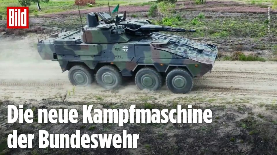 Bundeswehr Radpanzer – Neuer Bundeswehr-Radpanzer von Rheinmetall im Gelände – 30-mm-Maschinenkanone und Panzerabwehrraketen…