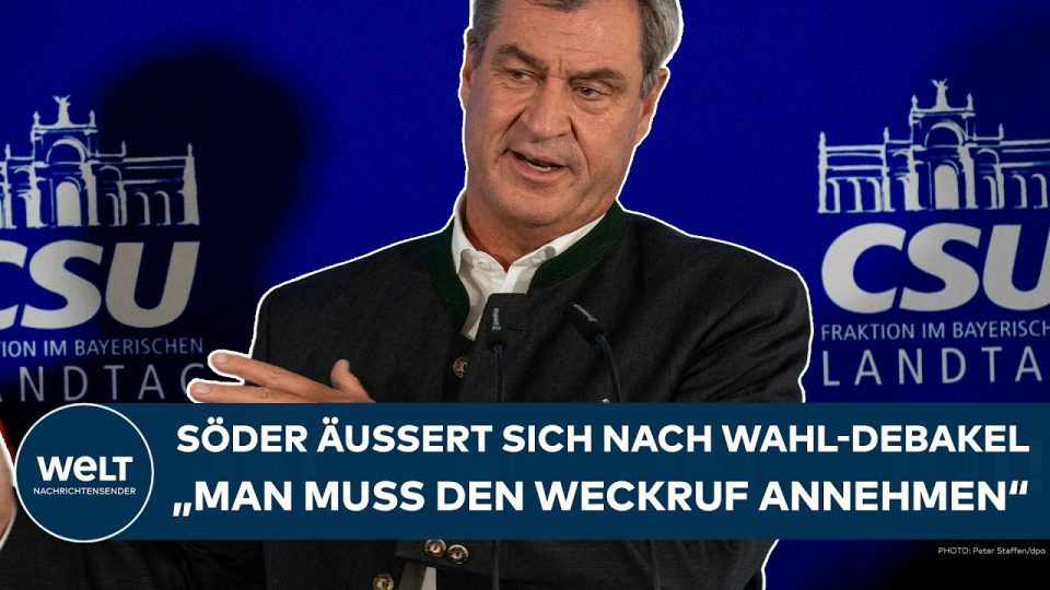 Söder Wahldebakel – Markus Söder spricht bei der CSU-Fraktionsklausur in Kloster Banz nach dem Wahldebakel in Ostdeutschland