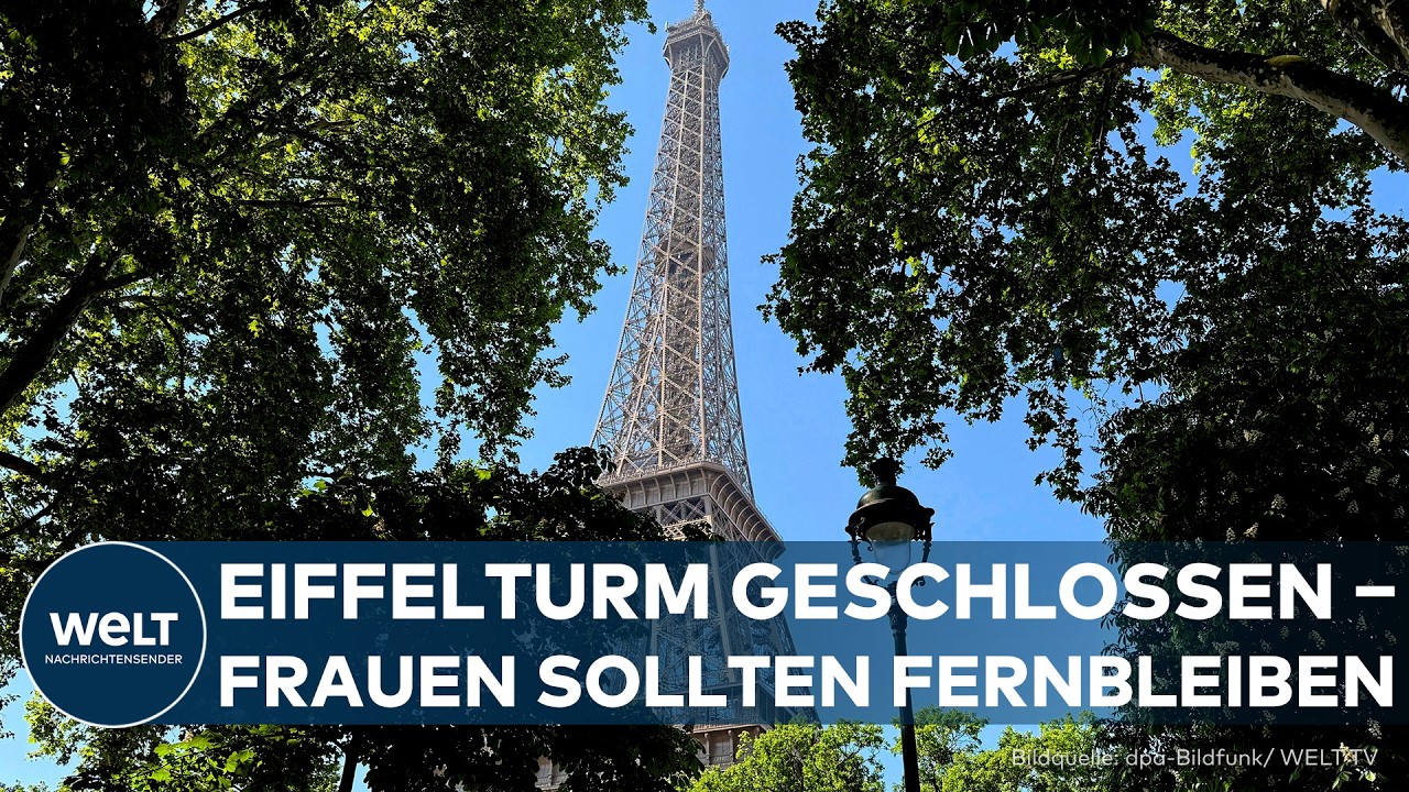 Eiffelturm Streik – Der Eiffelturm in Paris bei Tageslicht – Streik wegen religiöser Besuchergruppe sorgt für Schließung