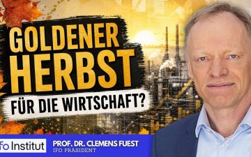 ifo-Präsident Clemens Fuest erläutert den ifo-Geschäftsklimaindex September 2026 bei einem Interview
