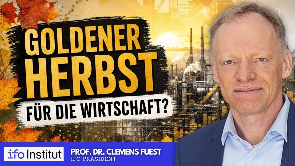 ifo-Präsident Clemens Fuest erläutert den ifo-Geschäftsklimaindex September 2026 bei einem Interview