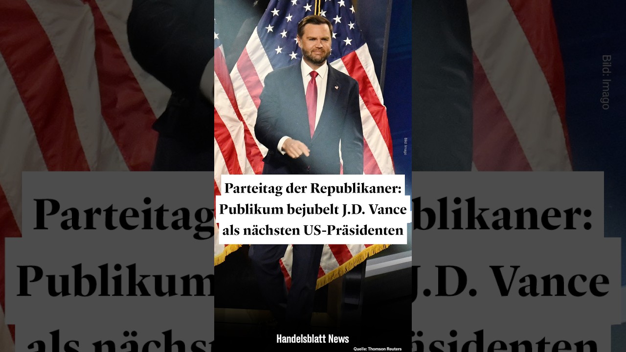 Republikaner-Parteitag Dallas – Republikanischer Parteitag in Dallas mit Protestierenden vor dem Veranstaltungsort und Vance…