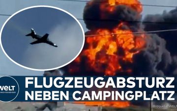 Flugzeugabsturz Wales – Rauchsäule nach dem Flugzeugabsturz in Wales nahe dem Luftwaffenstützpunkt RAF Valley
